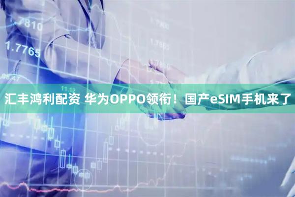 汇丰鸿利配资 华为OPPO领衔！国产eSIM手机来了